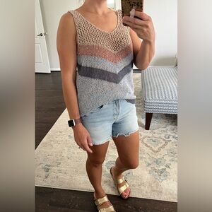 Cozy Casual loose knit tank S/M